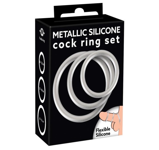Metallic Silicone Cock ring se