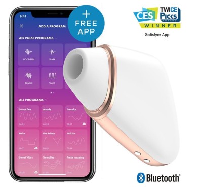 Masażer powietrzny satisfyer love triangle z apką