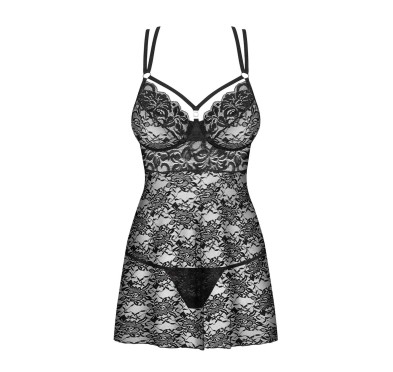 Koszulka babydoll stringi komplet 860-bab-1 s/m Koszulka babydoll stringi komplet 860-bab-1 s/m