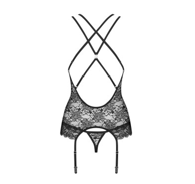 Koronkowy gorset stringi sex komplet 860-cor-1 s/m Koronkowy gorset stringi sex komplet 860-cor-1 s/m