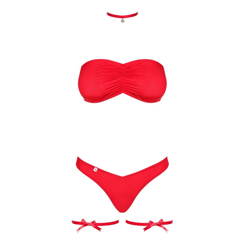Komplet stanik figi choker obsessive kissmas l/xl Komplet stanik figi choker obsessive kissmas l/xl