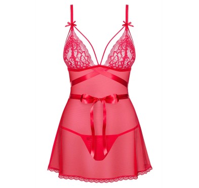 Bielizna-Lovlea babydoll czerwona  S/M