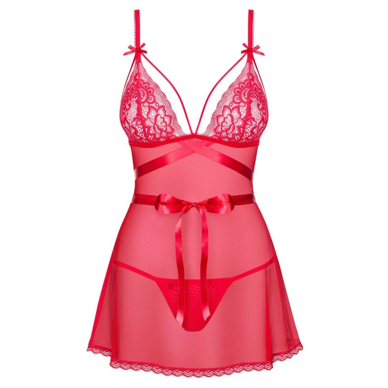 Bielizna-Lovlea babydoll czerwona  S/M