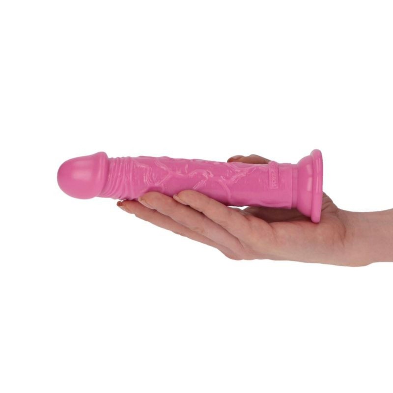 Prosty różowy żylasty penis z przyssawką 16,5 cm Prosty różowy żylasty penis z przyssawką 16,5 cm