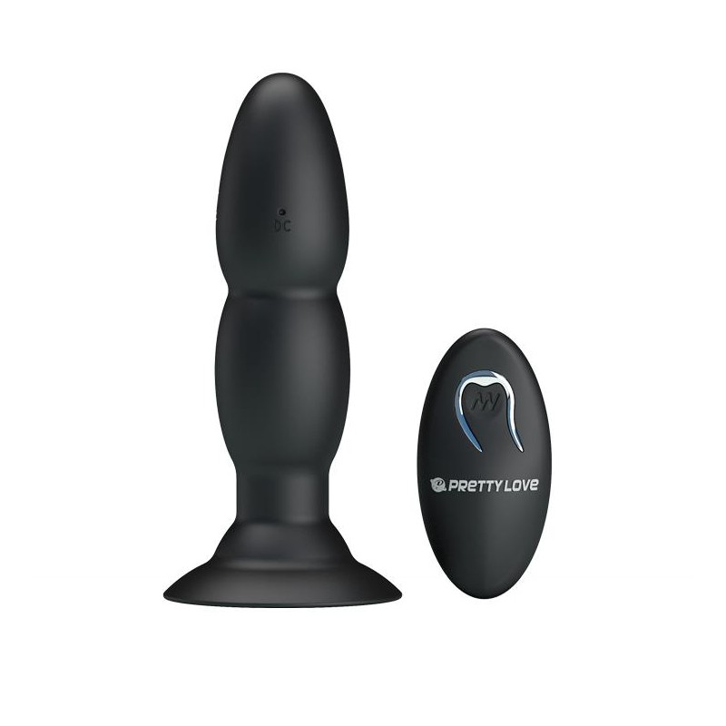 Wibrujący korek analny z przyssawką pilotem 14cm Wibrujący korek analny z przyssawką pilotem 14cm