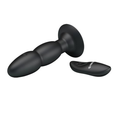 Wibrujący korek analny z przyssawką pilotem 14cm Wibrujący korek analny z przyssawką pilotem 14cm