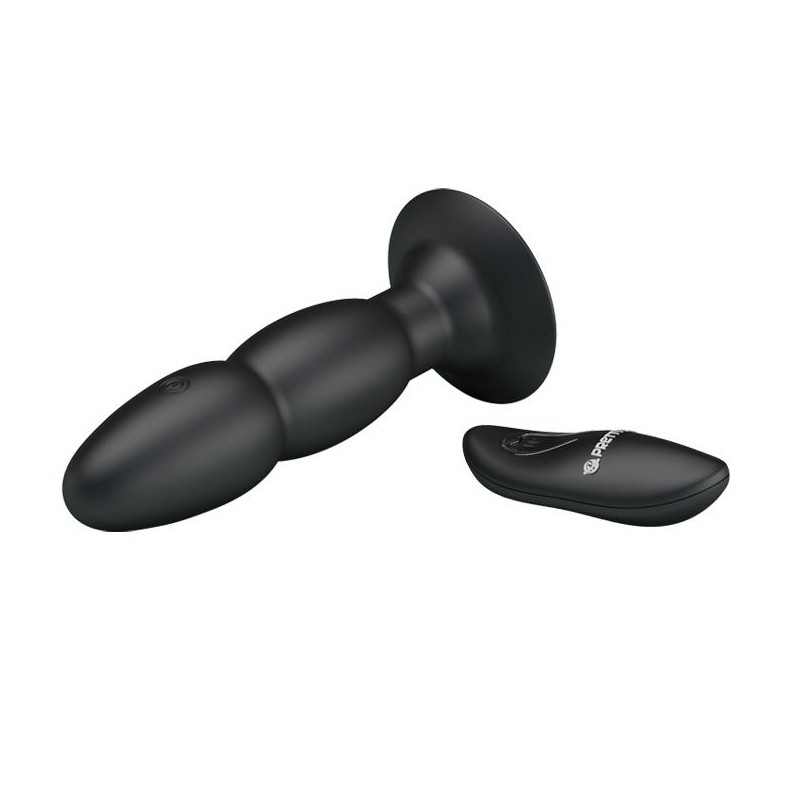 Wibrujący korek analny z przyssawką pilotem 14cm Wibrujący korek analny z przyssawką pilotem 14cm