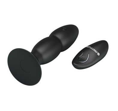 Wibrujący korek analny z przyssawką pilotem 14cm Wibrujący korek analny z przyssawką pilotem 14cm