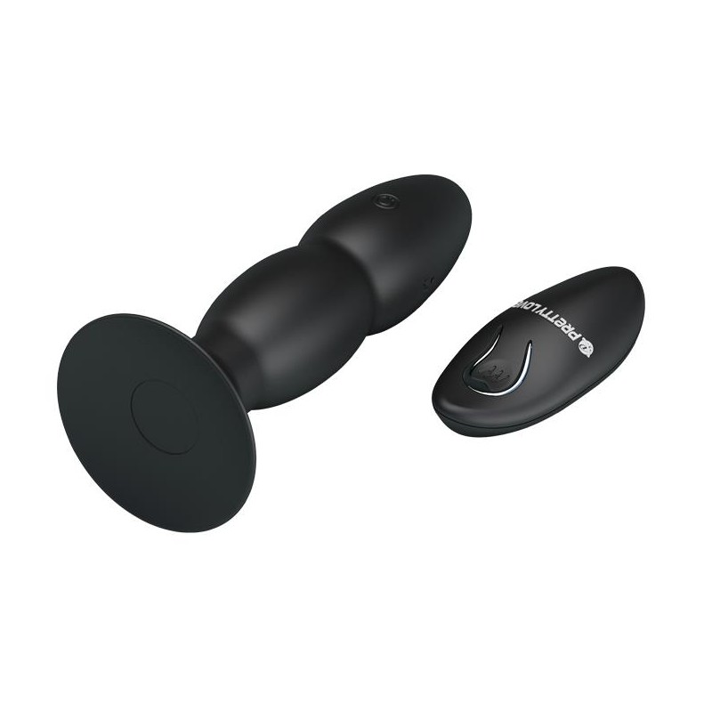Wibrujący korek analny z przyssawką pilotem 14cm Wibrujący korek analny z przyssawką pilotem 14cm