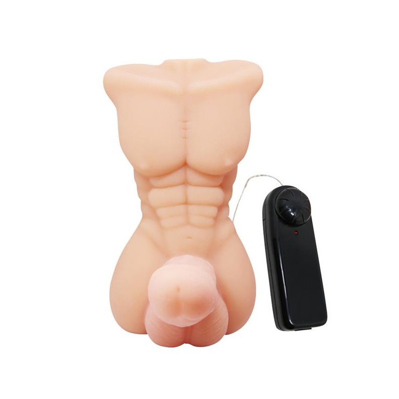 Wibrujące dildo męski tors penis członek 13cm Wibrujące dildo męski tors penis członek 13cm