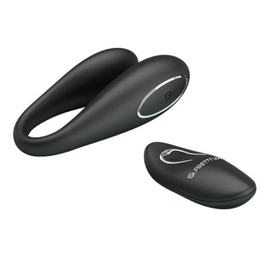 Wibrator z masażerem łechtaczki dla par z pilotem Wibrator z masażerem łechtaczki dla par z pilotem