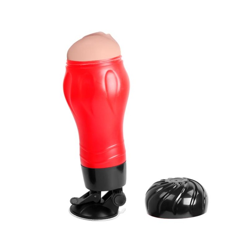 Wibrująca sztuczna pochwa masturbator z przyssawką Wibrująca sztuczna pochwa masturbator z przyssawką
