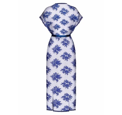 Długi prześwitujący szlafrok erotyka flowlace l/xl Długi prześwitujący szlafrok erotyka flowlace l/xl