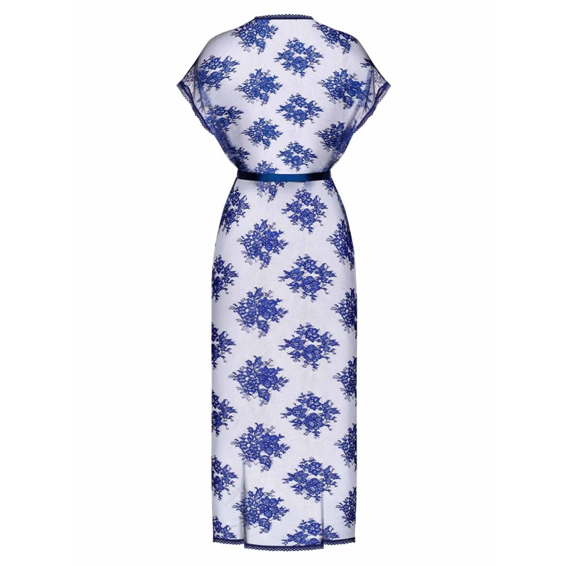 Długi prześwitujący szlafrok erotyka flowlace l/xl Długi prześwitujący szlafrok erotyka flowlace l/xl