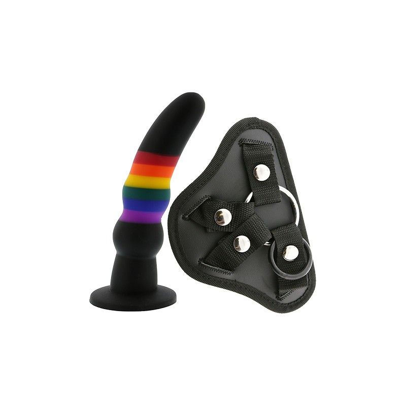 Strap-on na szelkach z silikonowym dildo