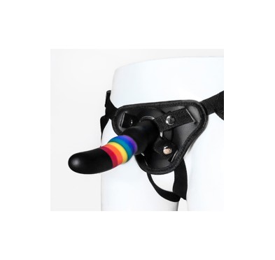 Strap-on na szelkach z silikonowym dildo