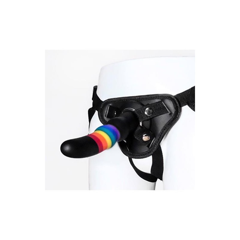 Strap-on na szelkach z silikonowym dildo