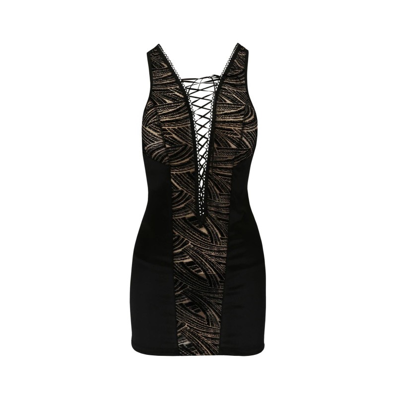 Bielizna-LARA CHEMISE black L/XL - Casmir