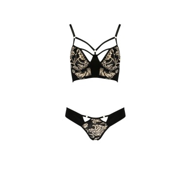 Bielizna-VICTORIA SET black L/XL - Casmir