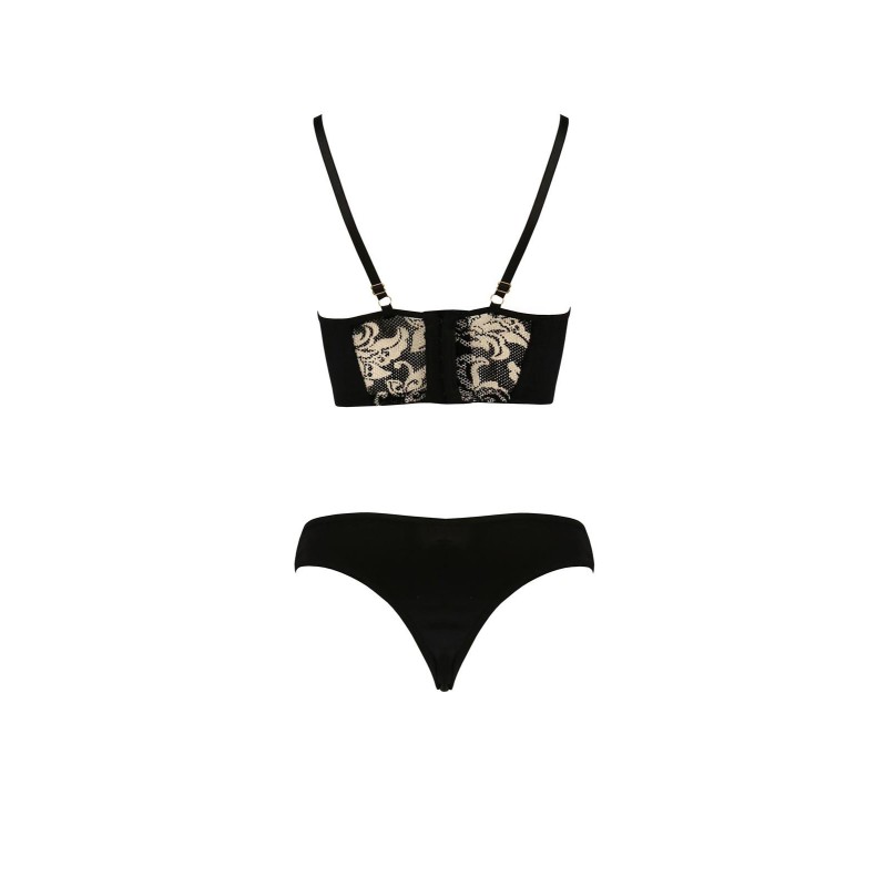 Bielizna-VICTORIA SET black L/XL - Casmir