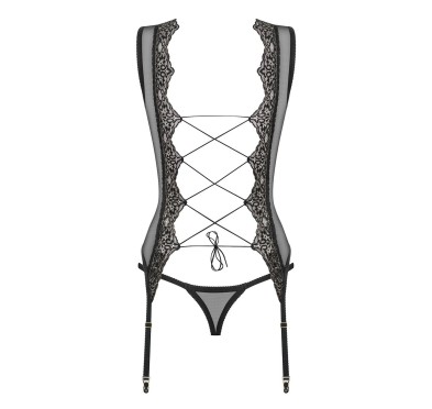 Gorset stringi komplet sex bielizna meshlove l/xl Gorset stringi komplet sex bielizna meshlove l/xl