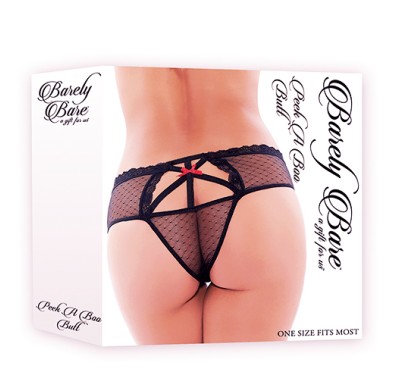BARELY BARE PEEK A BOO BUTT BLACK