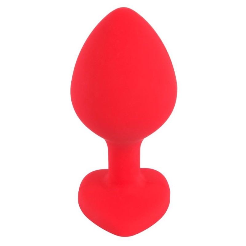 Ozdobny korek analny silikonowy plug z sercem 7cm Ozdobny korek analny silikonowy plug z sercem 7cm