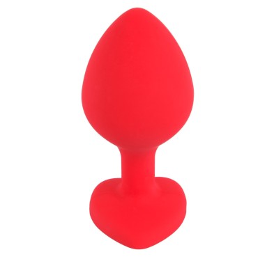 Ozdobny korek analny silikonowy plug z sercem 7cm Ozdobny korek analny silikonowy plug z sercem 7cm