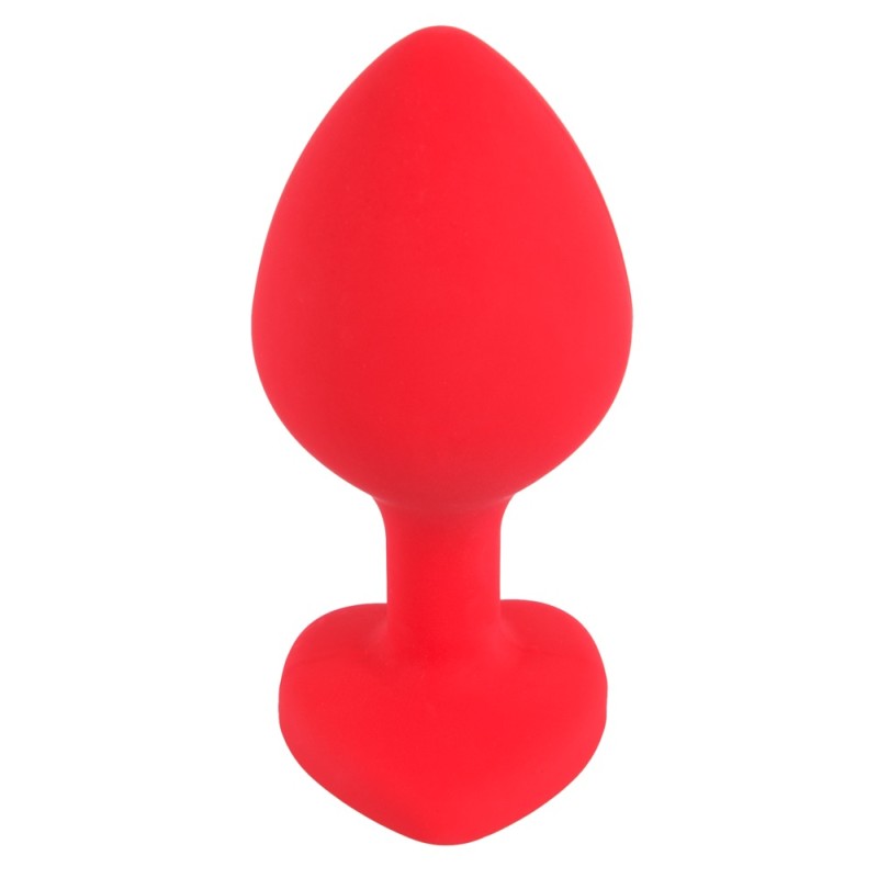 Ozdobny korek analny silikonowy plug z sercem 7cm Ozdobny korek analny silikonowy plug z sercem 7cm