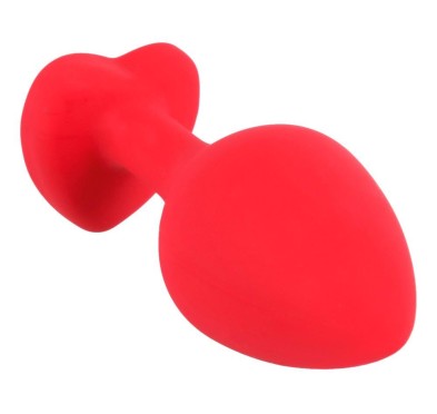 Ozdobny korek analny silikonowy plug z sercem 7cm Ozdobny korek analny silikonowy plug z sercem 7cm