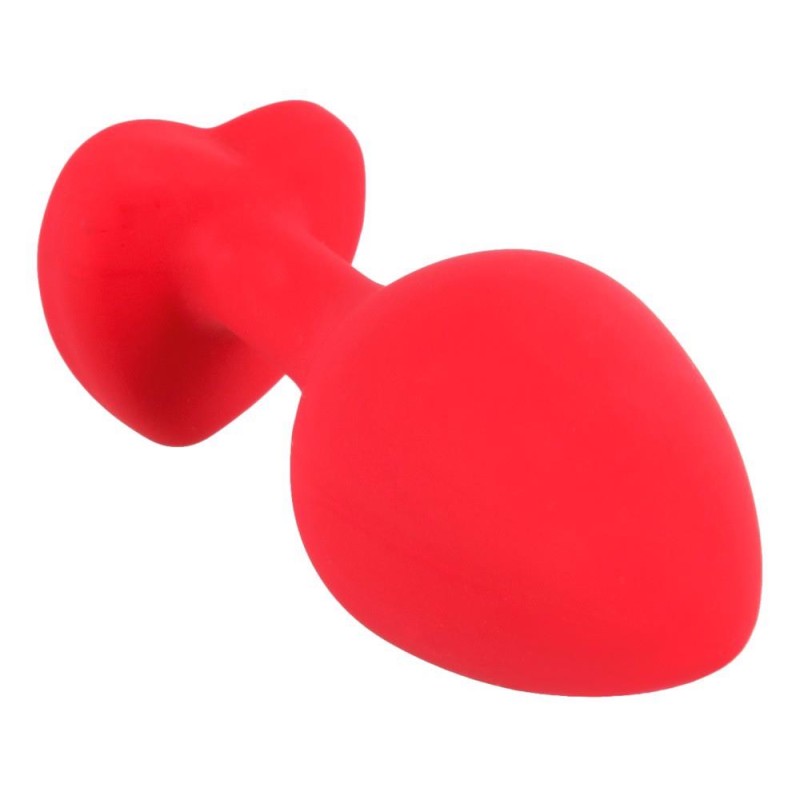 Ozdobny korek analny silikonowy plug z sercem 7cm Ozdobny korek analny silikonowy plug z sercem 7cm