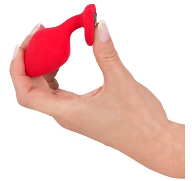 Ozdobny korek analny silikonowy plug z sercem 7cm Ozdobny korek analny silikonowy plug z sercem 7cm