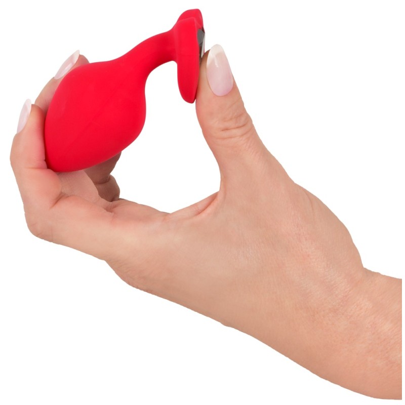 Ozdobny korek analny silikonowy plug z sercem 7cm Ozdobny korek analny silikonowy plug z sercem 7cm