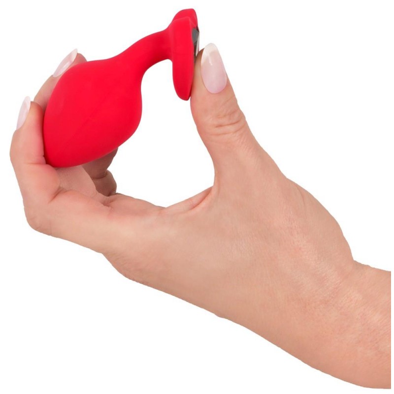 Ozdobny korek analny silikonowy plug z sercem 7cm Ozdobny korek analny silikonowy plug z sercem 7cm