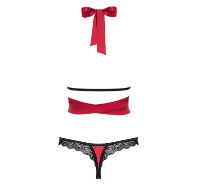 Bielizna-Sensuelia komplet 2-częściowy czerwony L/XL