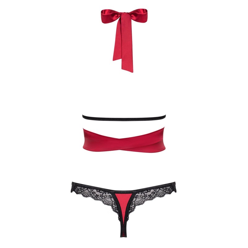 Bielizna-Sensuelia komplet 2-częściowy czerwony L/XL