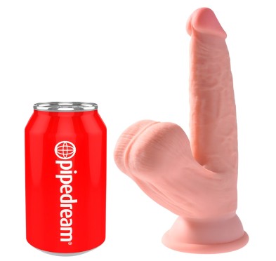 Realistyczne żylaste dildo z wielkimi jądrami 15cm