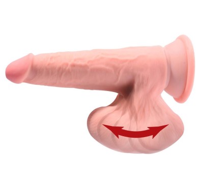 Realistyczne żylaste dildo z wielkimi jądrami 15cm