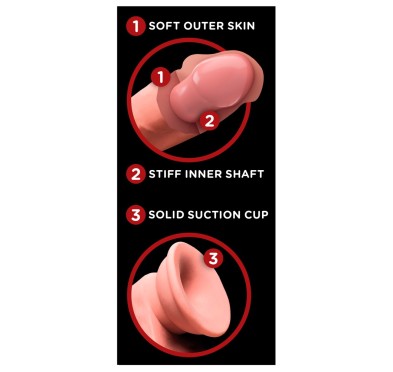 Realistyczne żylaste dildo z wielkimi jądrami 15cm