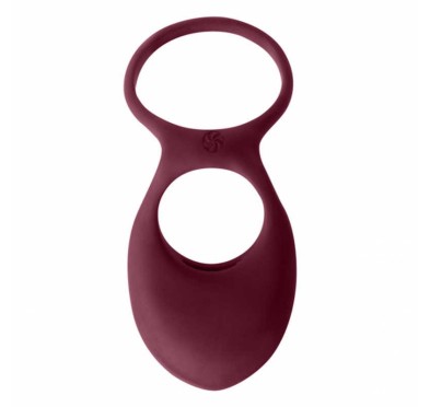 Pierścień- Vibrating Double Cockring Daydream Wine Red