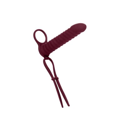 Dildo z pierścieniem do podwójnej penetracji 16 cm