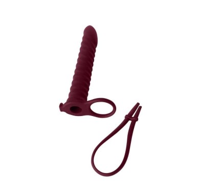 Dildo z pierścieniem do podwójnej penetracji 16 cm Dildo z pierścieniem do podwójnej penetracji 16 cm