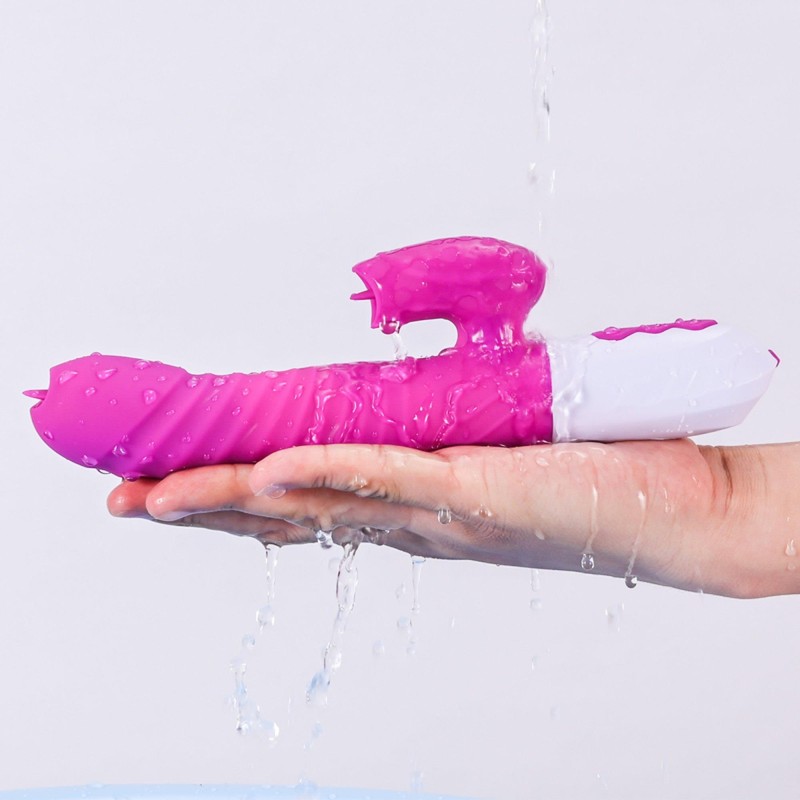 Wibrator króliczek masażer posuw podgrzewany 22cm Wibrator króliczek masażer posuw podgrzewany 22cm