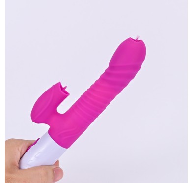 Wibrator króliczek masażer posuw podgrzewany 22cm Wibrator króliczek masażer posuw podgrzewany 22cm