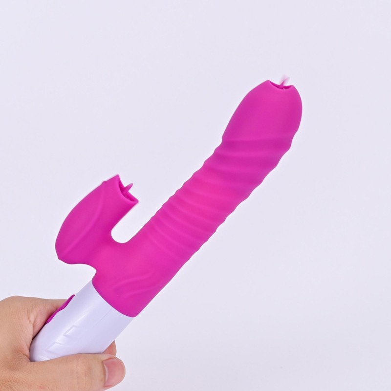 Wibrator króliczek masażer posuw podgrzewany 22cm Wibrator króliczek masażer posuw podgrzewany 22cm