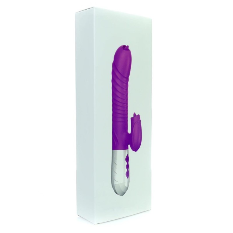 Wibrator króliczek masażer posuw podgrzewany 22cm Wibrator króliczek masażer posuw podgrzewany 22cm