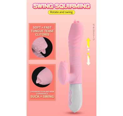 Wibrator króliczek masażer posuw podgrzewany 22cm Wibrator króliczek masażer posuw podgrzewany 22cm