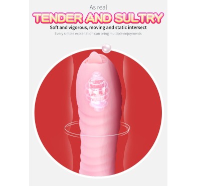 Wibrator króliczek masażer posuw podgrzewany 22cm Wibrator króliczek masażer posuw podgrzewany 22cm