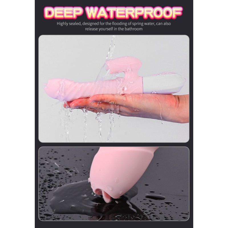 Wibrator króliczek masażer posuw podgrzewany 22cm Wibrator króliczek masażer posuw podgrzewany 22cm