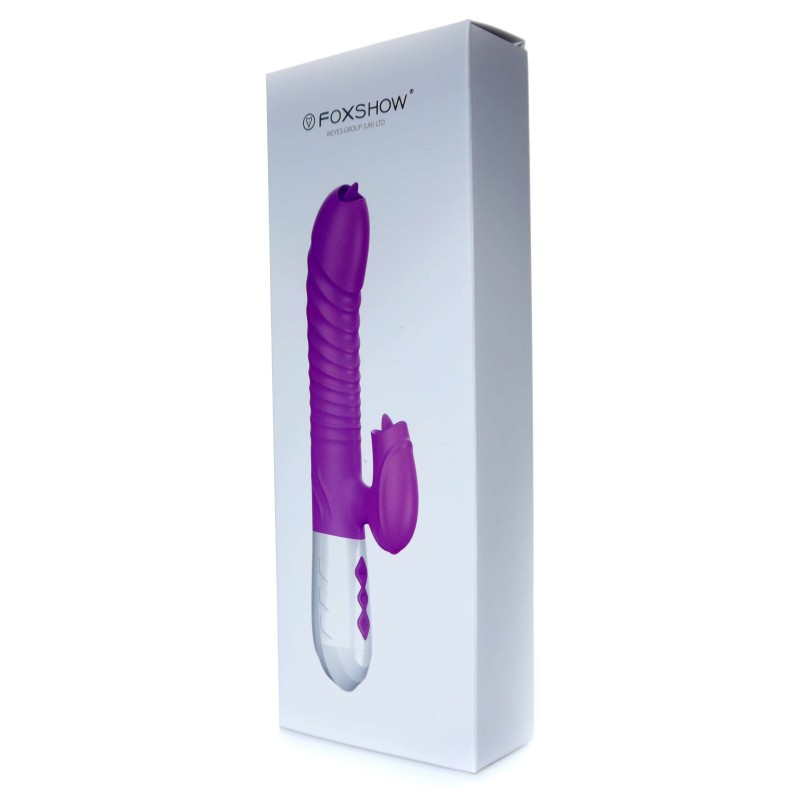 Wibrator króliczek masażer posuw podgrzewany 22cm Wibrator króliczek masażer posuw podgrzewany 22cm
